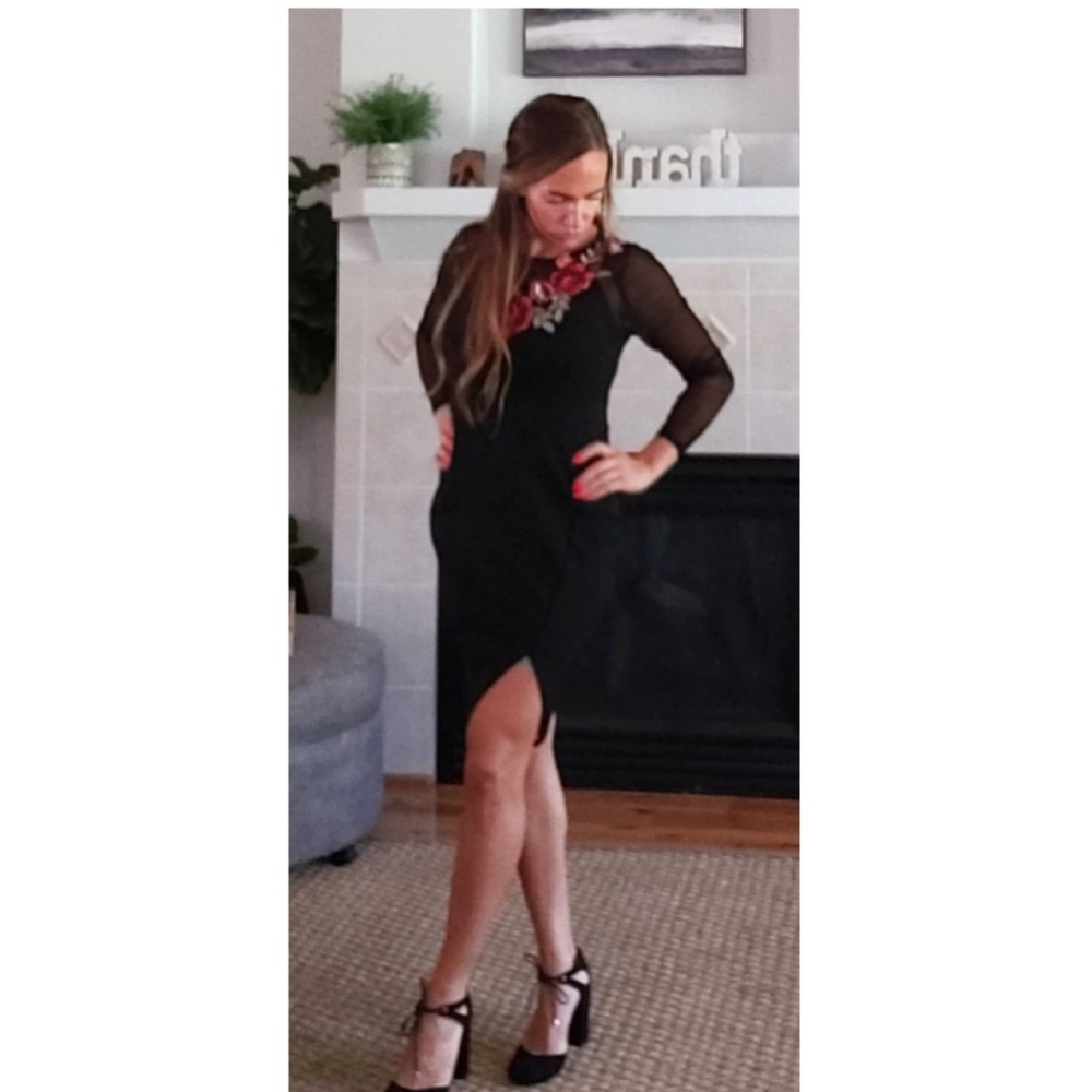 Floral Detail Cocktail Dress